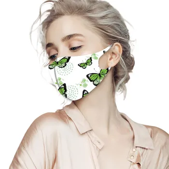 

10PCS Face Masks Cotton Washable Reusable Face Mask Fashion Butterfly Printing Adult Cloth Mouth Masks Mouth Mask Mascarillas