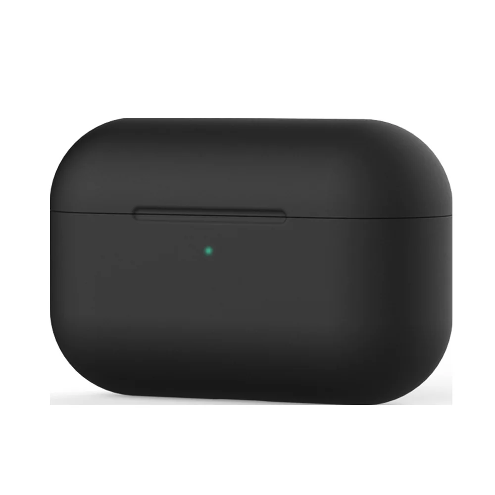 Ultrathin Case for Airpods Pro Silicone Bluetooth Wireless Earphone Case for Air pods Pro Protective Case for Apple AirPods Pro - Цвет: Black