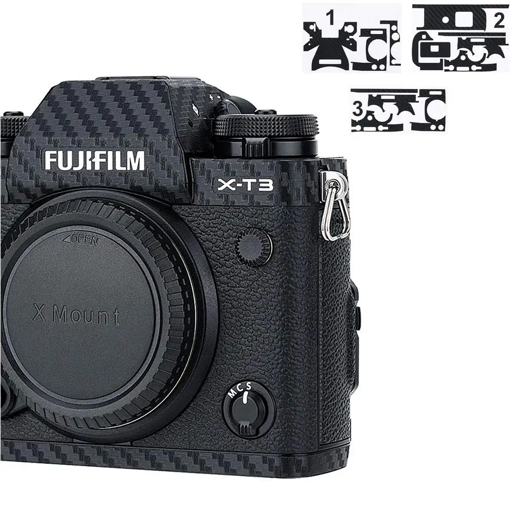 

Anti-Scratch Camera Body Carbon Fiber Film Kit for Fujifilm X-T3 XT3 camera Stickers For Cameras Decoration Protection