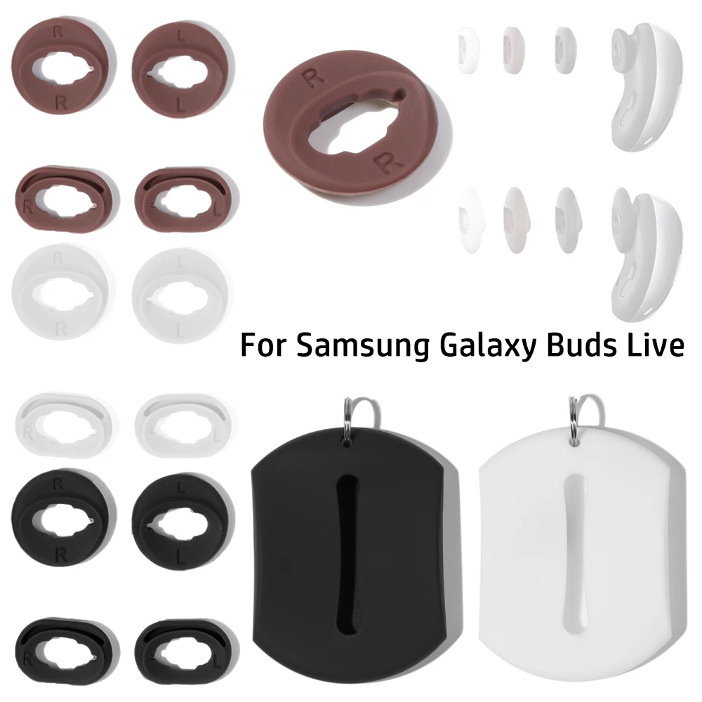 For Samsung Galaxy Buds Live Silicone Replacement Earbuds Cover Ear Tips Caps Headset Soft Protector Earpads With Storage Case Earphone Accessories Aliexpress