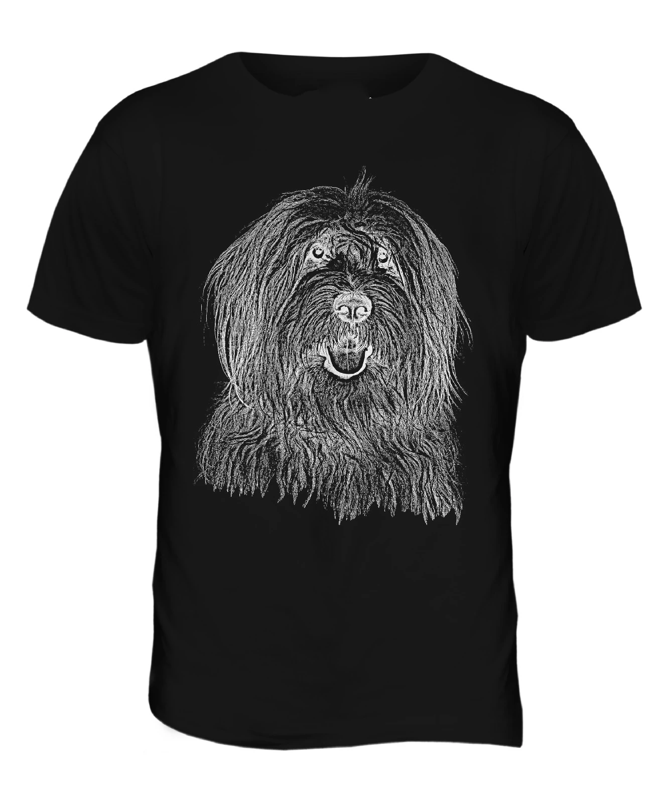 Old English Sheepdog Sketch Printed Great Gift For Dog Lover Brand Clothihng Top Quality Fashion Mens T Shirt 100% Cotton |