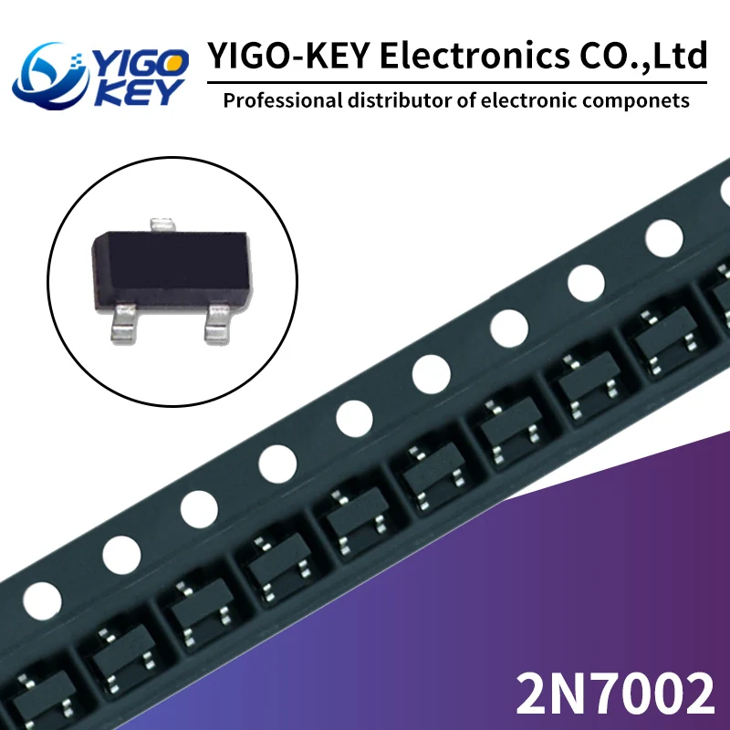 Новый и оригинальный 100 шт. 2N7002 SOT23 2N7002LT1G SOT-23 SMD 702 MMBT7002LT1G 60 в 115 мА N-канал |