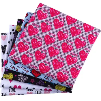 

50*145CM Valentine's Day pattern100 percent cotton fabric for Tissue Kids Bedding home textile Textile for Sewing Doll Dress