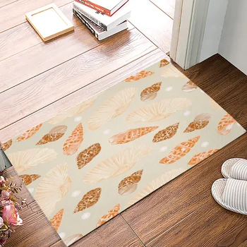 

Conch Shell Beige Art Texture Beach Beach Color Beautiful Design Nature DoorMat Outdoor Indoor Bathroom Rug