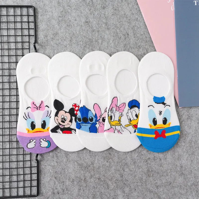

korean Spring Summer black white Breathable Comfortable kawaii short ankle sock calcetines Cartoon mouse sock Unique Funny women