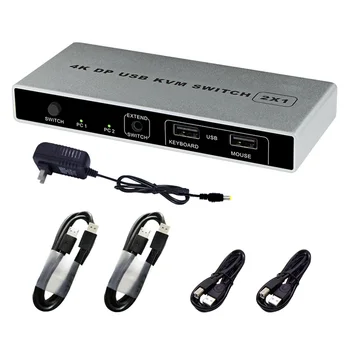 

VGA Controller Plug And Play Computer Monitor Mouse Support Stable HDMI USB 1 Out Dual Port Connection KVM Switch 4K 60Hz