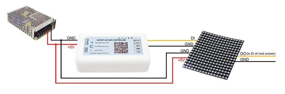 H803 wifi СВЕТОДИОДНЫЙ полноцветный контроллер DIY Drive Max 2048 пикселей Поддержка ArtNet DC5-24V для TM1812 WS2811 WS2812 LDP6803 DMX512