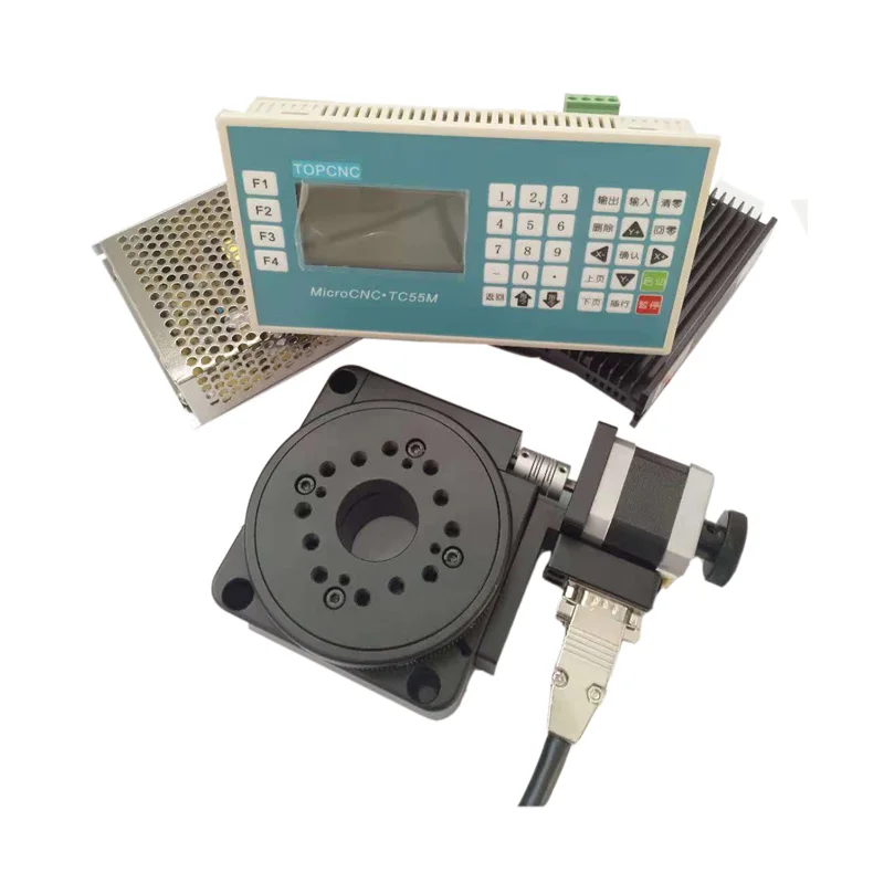 

QT-XTK100M Automatic Electric Rotary Table Plus Single Axis Controller Indexing Plate + Drive + Power + Control