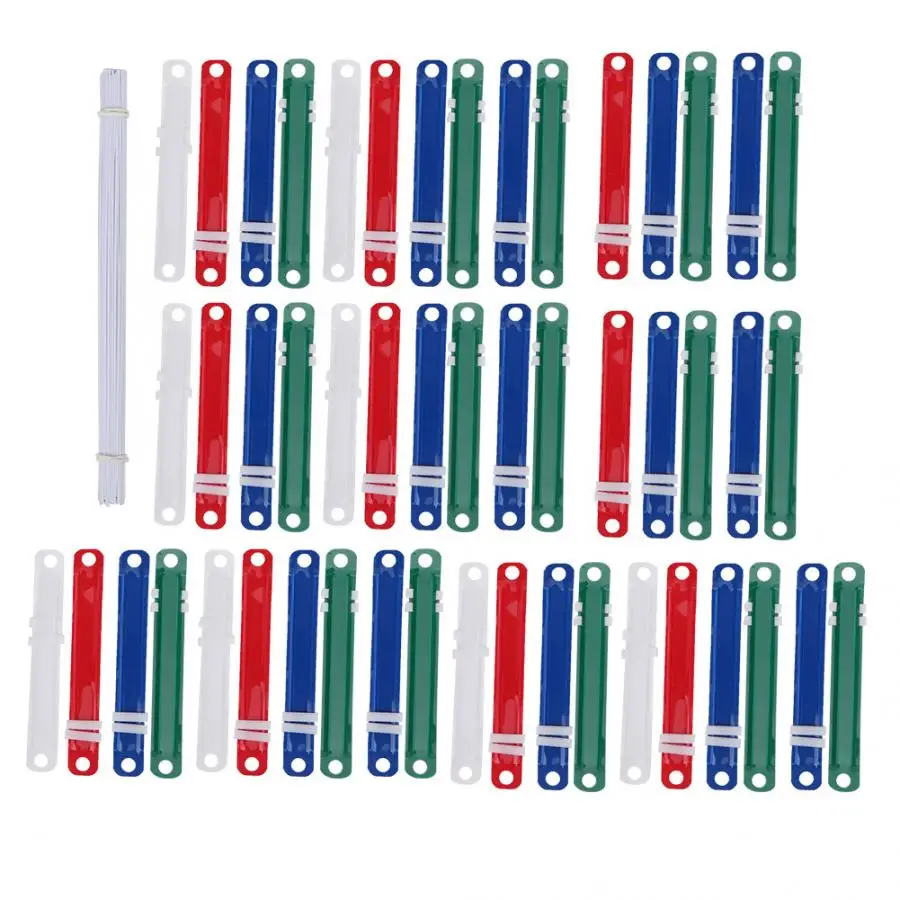 

Embossing Tools DIY Sewing Tool 50pcs/box Colorful Plastic Binder 2 Holes Documents Paper Fastener Office Supplies For A5 A6