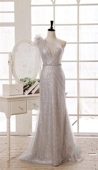 Robe de mariee элегантное платье на одно плечо robe de moisel d'honneur вечерние платья с блестками для выпускного вечера vestido de festa платья подружек невесты