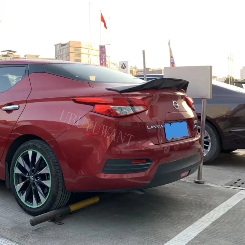 Подходит для Nissan Bluebird LANNIA- ABS/углеродное волокно внешний задний спойлер задний багажник загрузки крыло украшение автомобиля стиль