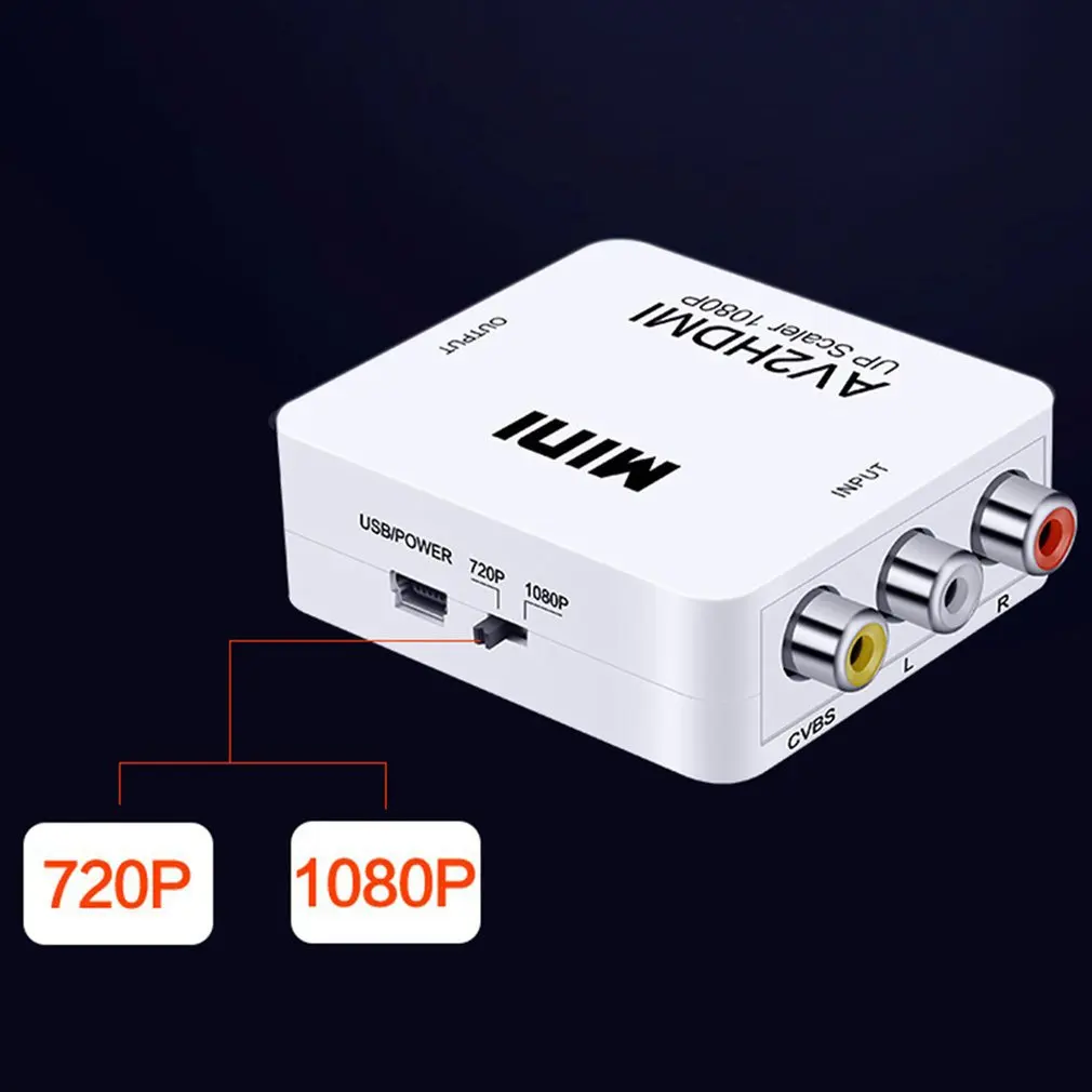 Мини Av в HDMI конвертер Hd 1080P HDMI конвертер Hd 1080P адаптер сильная стабильность для HD tv DVD tv Box