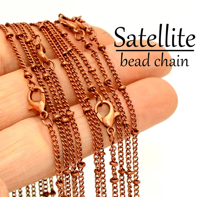 50 Pcs Bronze Satellite Necklaces for 