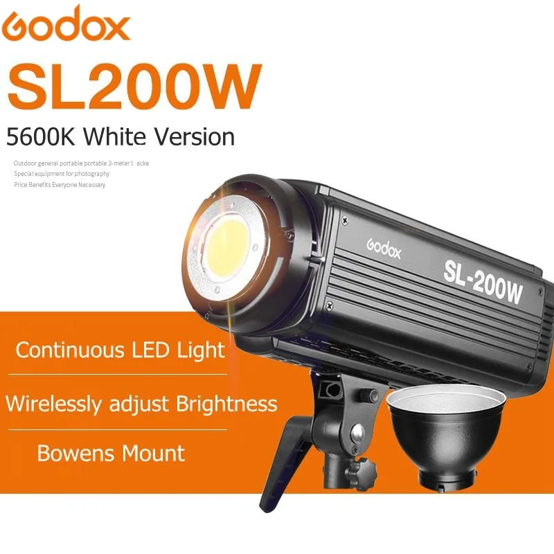 DHL Godox SL-200W 200Ws 5600K студия светодиодный непрерывное освещение для фото-и светильник лампа w/пульт дистанционного управления