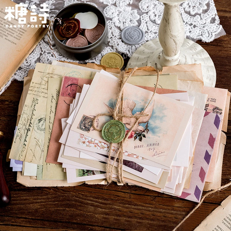 

1pack/lot Cute Yellowed Letter Series paper envelope scrapbooking envelopes kawaii stationery gift