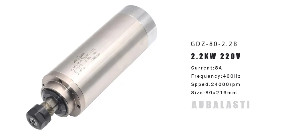 Aubalasti 2.2KW шпиндель водяного охлаждения 220V 8A+ однофазный инвертор 220V 2.2KW ток 10A для станка с ЧПУ