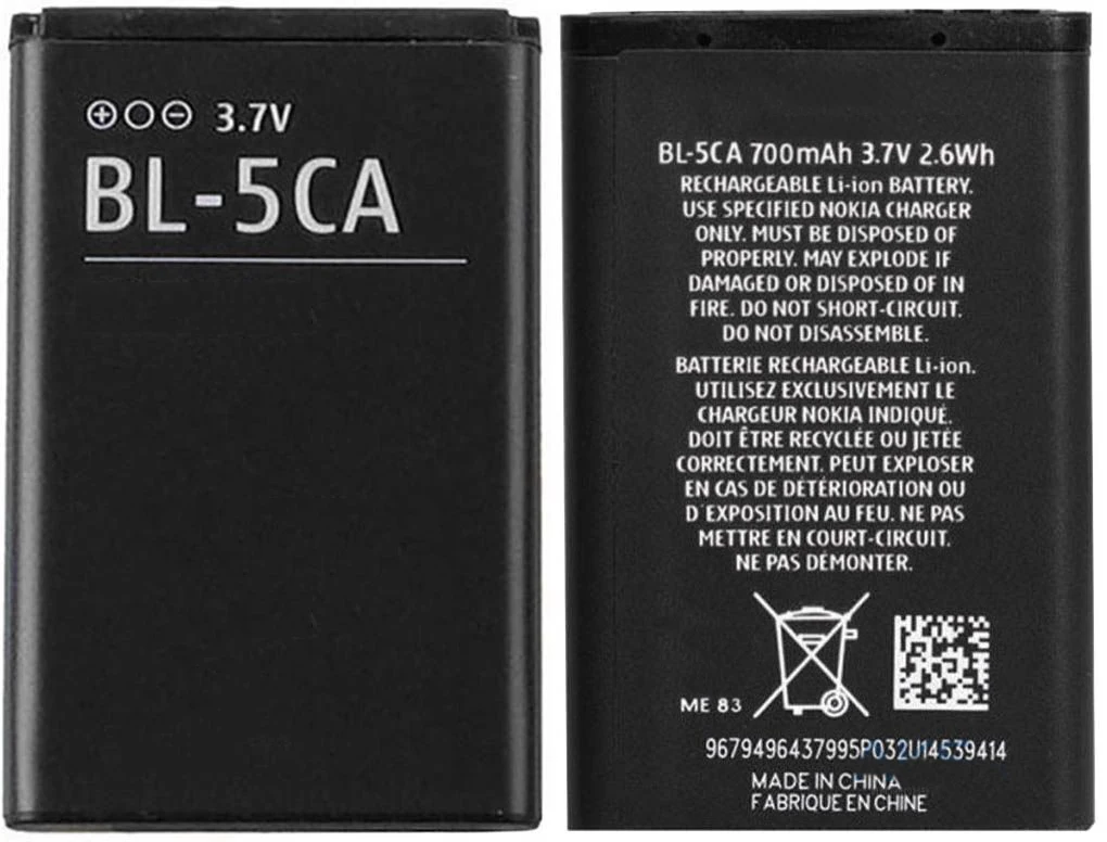 Batterie pour Nokia BL-5CA Original 1110, 1111, 1112, 1200