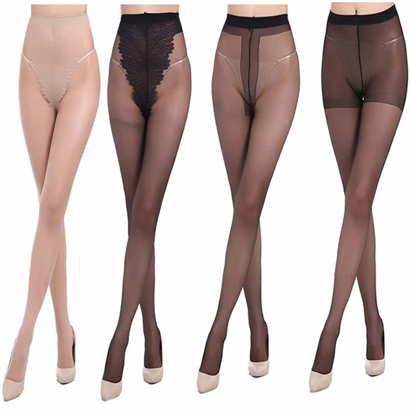 

2pcs Transparent Thin Sexy Women Tights Silk Nylon High Elastic Slim Pantyhose Seamless Lady Stockings Female Stockings