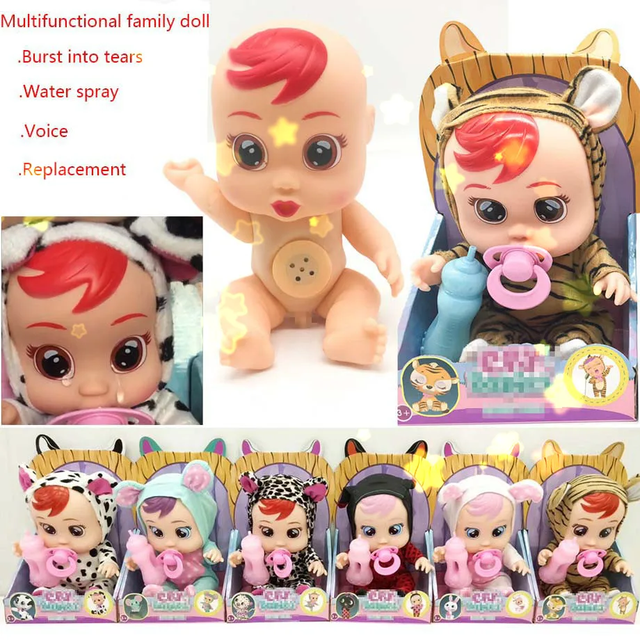 

3D Silicone inteiro realista Doll Reborn Cry a Baby High quality Magic Tears Dolls toys for children Surprise gift T15