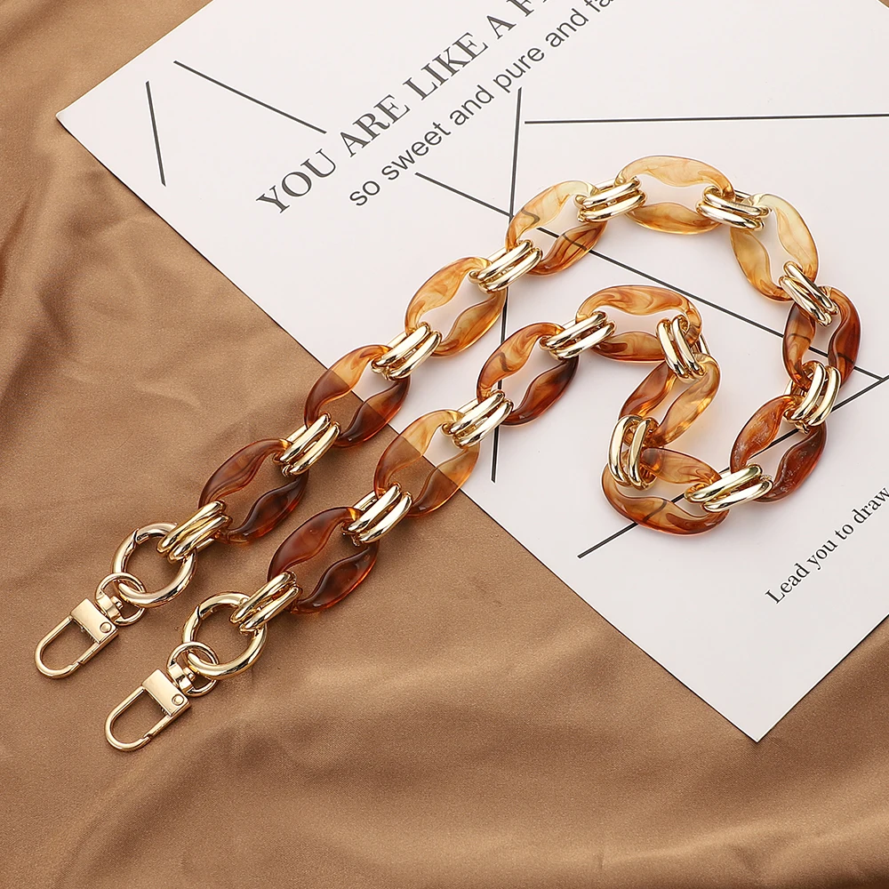 New Acrylic Bag Chain Bag Strap Removable Bag Accessories Colourful Women's Resin Chain chain of bags Purse Chain Fishbone chain