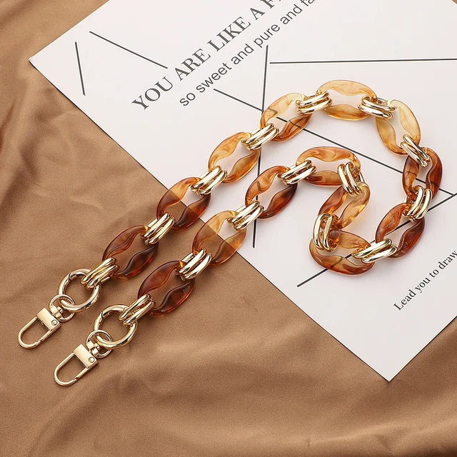 New Acrylic Bag Chain Bag Strap Removable Bag Accessories Colourful Women's Resin Chain chain of bags Purse Chain Fishbone chain L203-A2-JS