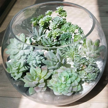 

11pcs/Set Mixed Artificial Succulents Plant Fake Plants Garden Home Office Decor