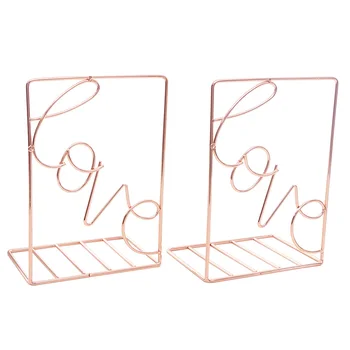 

Anti Slip LOVE Modeling Nordic Style Desk Organizer Students Study Room Book Stand Storage Rack Iron Art Stationery Document