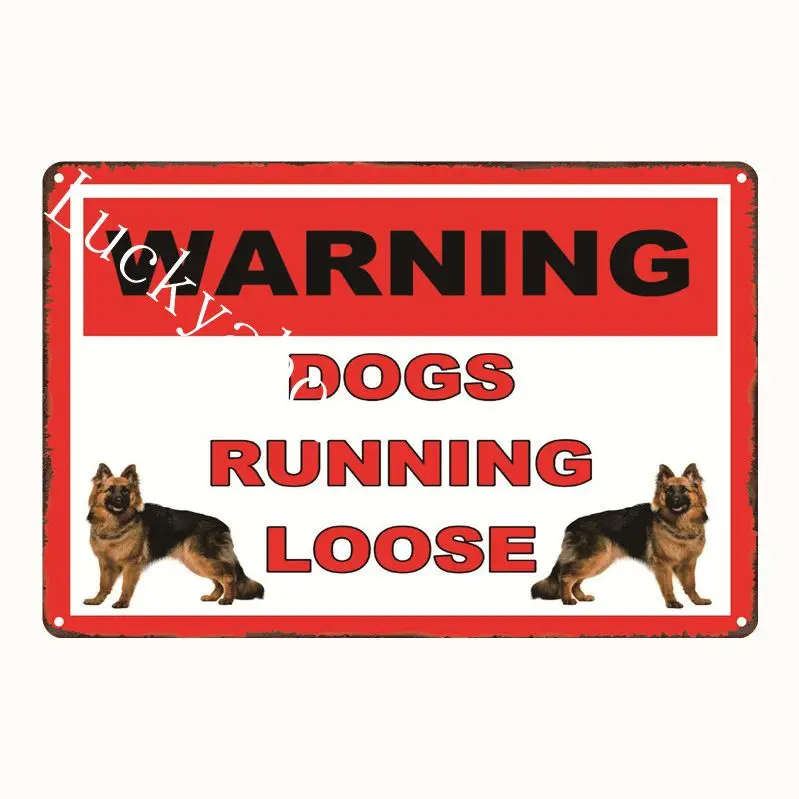 [Luckyaboy] Cat Dog Rules Warning Notice vintage Tin Signs Wall Metal Painting Antique Gift home bar Pub Decor AL017 - Цвет: UV1016