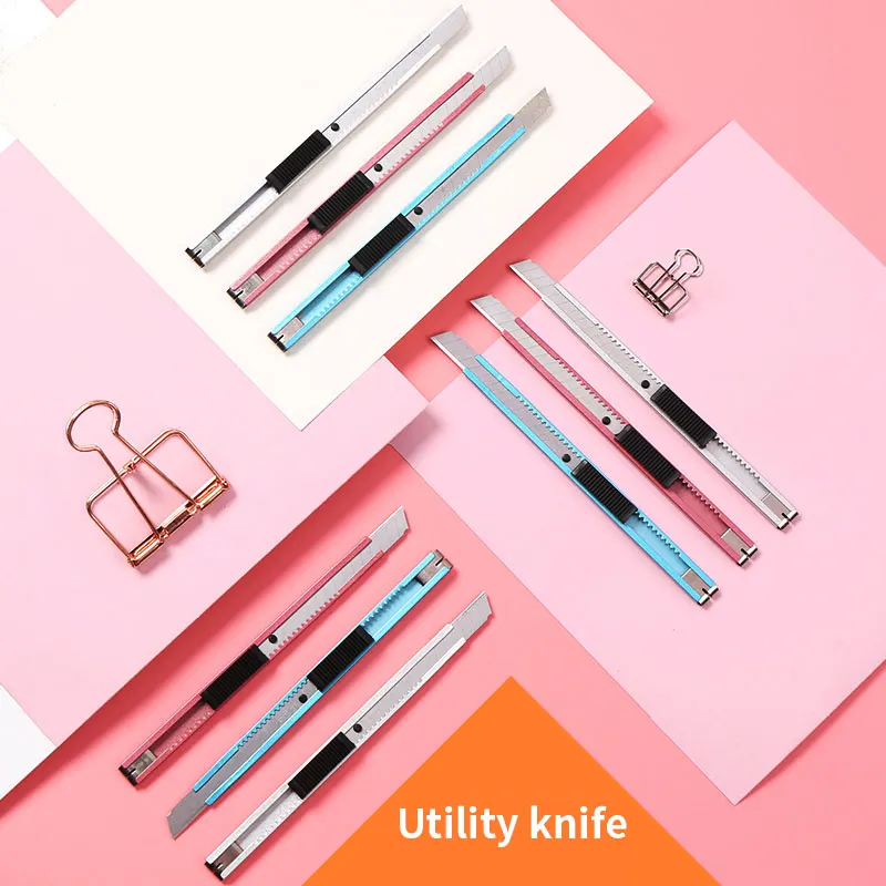 

Bgln 5pcs Cutter Students Utility Knife Snap Sharp Retractable Knife Stationery For Sketch Painting Drawing School Art Supplies