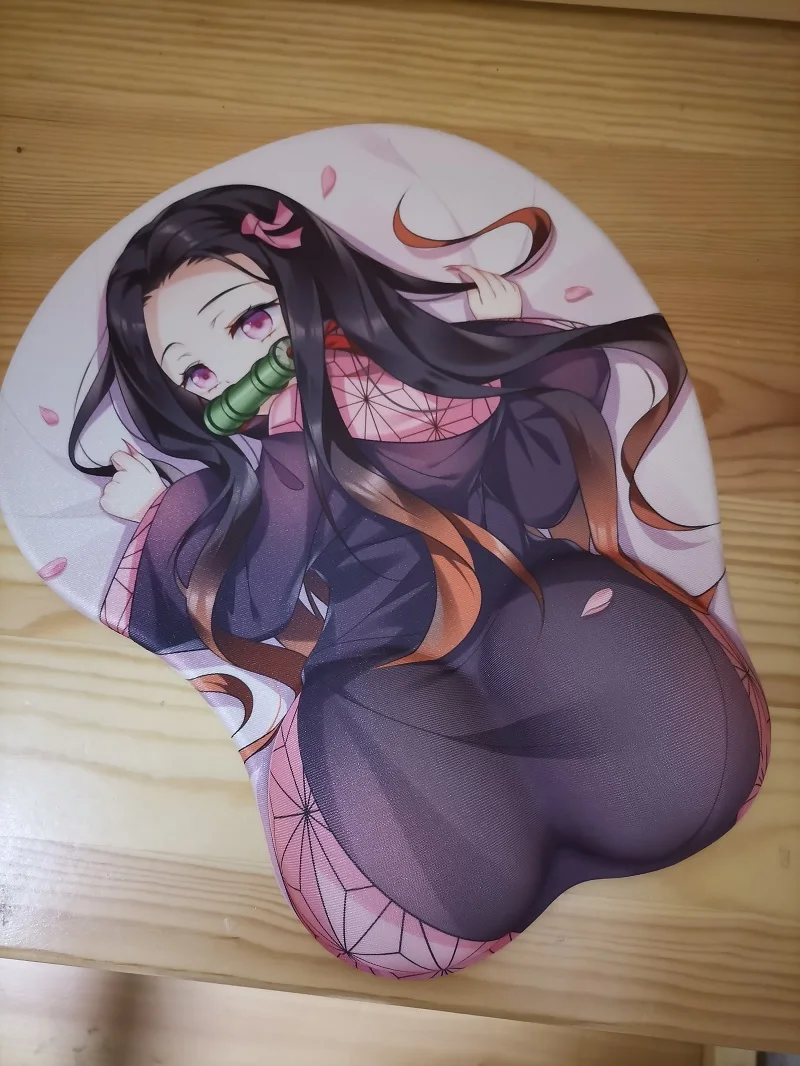 Anime Demon Slayer Sexy Hip 3D Kamado Nezuko Mouse Pad 3D Soft Chest Mouse Pad Mat Wrist Rest