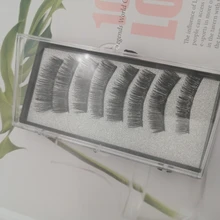 Pestañas postizas magnéticas 3D, 5 imanes, 8 Uds., duraderas, hechas a mano, de visón Artificial Natural, con pinzas