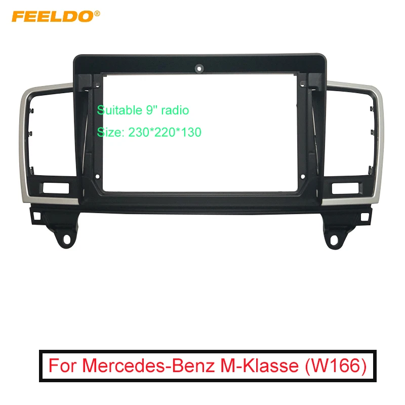 

Car Audio 9" Big Screen DVD Fascia Frame Adapter For ML Mercedes-Benz M-Klasse (W166) 2Din Dash Installation Panel Frame Kit