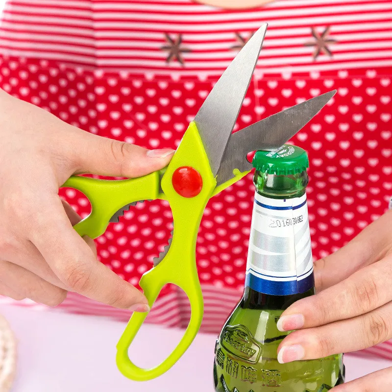 

Multifunctional Kitchen Tool 1PC Stainless Steel Shears Home Kitchen Scissors for Chicken Poultry Fish Meat Vegetables Herbs BBQ