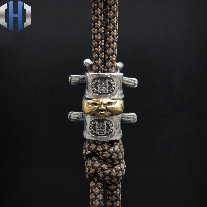 

Original Waist Disc Spine Personality EDC Umbrella Rope Knife Pendant Handmade Outdoor With DIY Hanging Knife Beads
