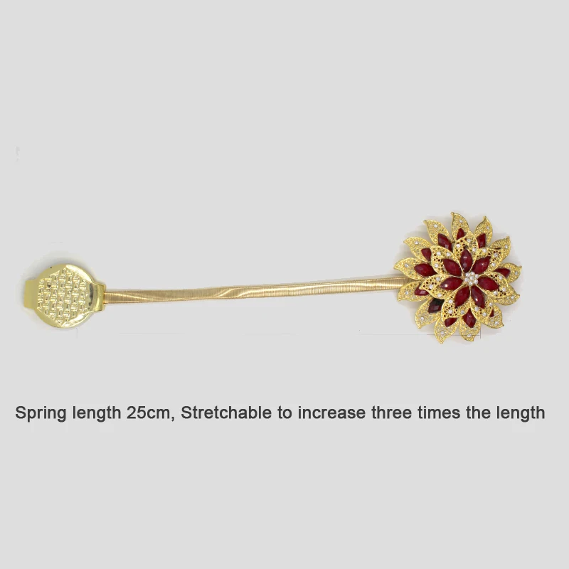 Spring Magnetic Buckle Curtain Tiebacks Rhinestone Curtain Accessories For Bedroom Living Room Decorative Holdback Clip