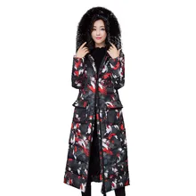 Модная зимняя куртка женская большой меховой пояс с капюшоном толстые пуховики 3XL Женская куртка, пальто тонкая теплая зимняя верхняя одежда