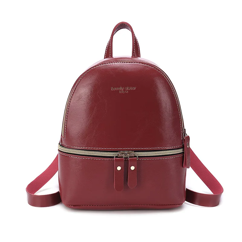 

2019 Fashion Ladies Mini Backpack PU Leather Shoulder Bag Suitable For Girls Multi-Function Small Bag Female Mobile Phone Bag