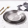 Silvery Stainless Steel Storage Tray Nordic Round Metal Stroage Tray Snack Fruit Plate Jewelry Display Tray Kitchen Organizer 4