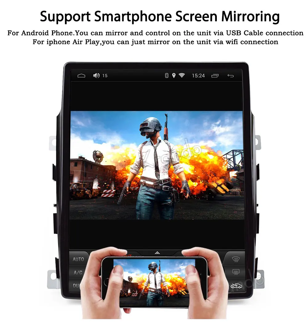 Best Krando Android 7.1 10.4" Tesla Vertical screen car audio player for porsche Panamera 2015 2016 multimedia gps navigation 4