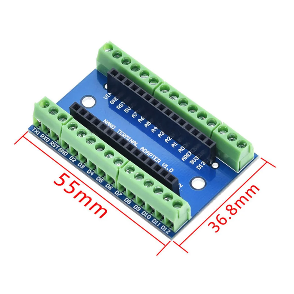 Connecteur adaptateur terminal de contrôleur NANO V3.0, 6 000 cartes,  bouclier IO, plaque d'extension simple pour Ardu37AVR ATMEIncome 328P