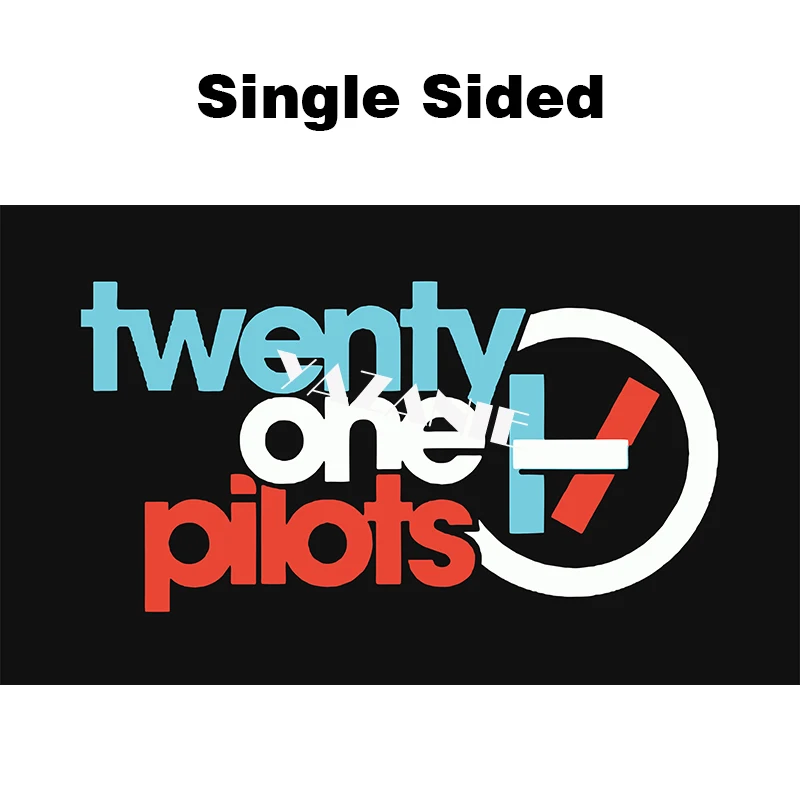 Single Sided YAZANIE любой размер односторонний или двухсторонний флаг Twenty One Pilots Скелет клик символ пользовательские флаги и баннеры из полиэстера - Цвет: Single Sided