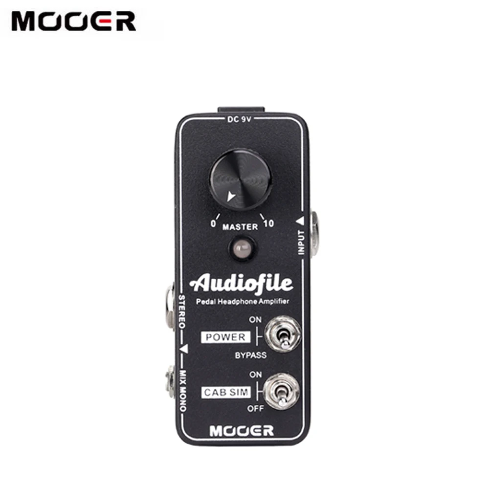MOOER Audiofile усилитель для наушников педаль эффектов Встроенный аналоговый динамик кабинет моделирование истинный обход полностью металлический корпус