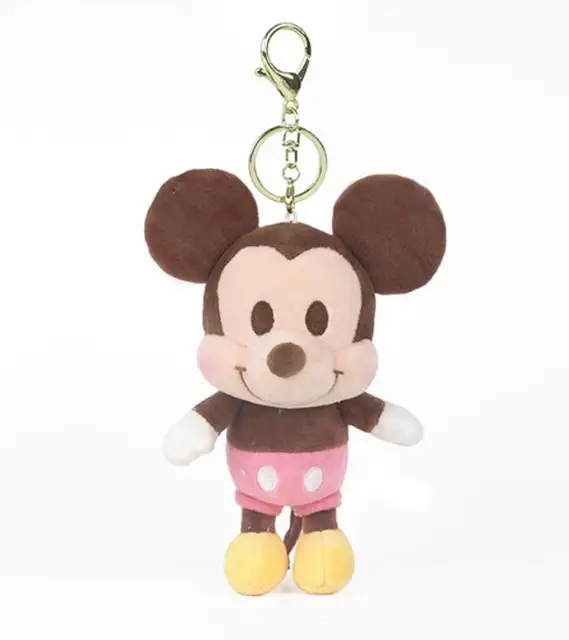 mickey pluto minnie donald plush stand doll toy keyring key chain anime new