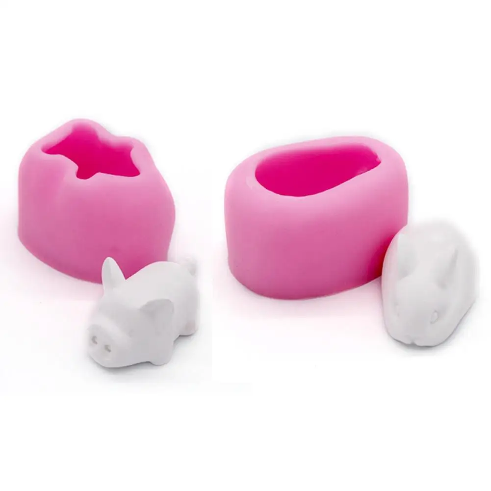 3D Cartoon Stereoscopic Rabbit Piggy Silicone Soap Mold Cake Baking Tools DIY Chocolate Mould Pastry Bread | Дом и сад