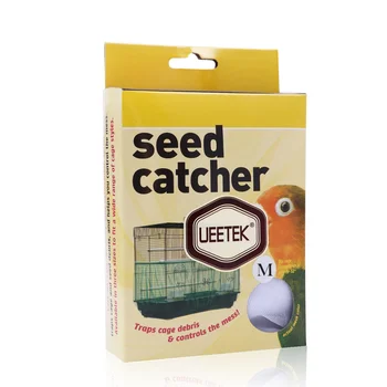

Pet Products Mesh Bird Seed Catcher Net Cover Shell Skirt for Bird Cages Size S (White)