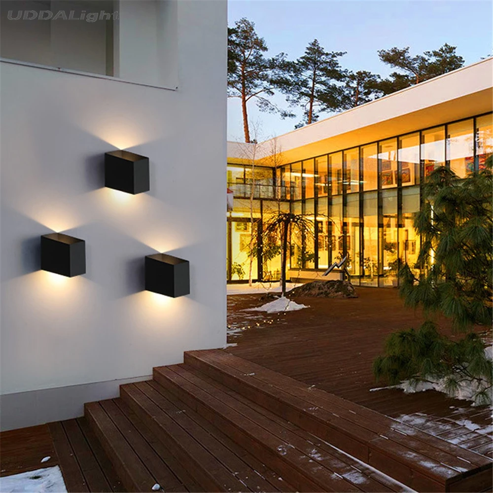 Настенный уличный светильник 10 Вт для крыльца водонепроницаемый Ip65 черный