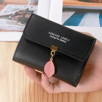

2020 Korean Version of Simple Small Wallet Tri-fold Short Wallet Coin Purse Ladies Slim Wallet Female Hasp Mini Clutch For Girl