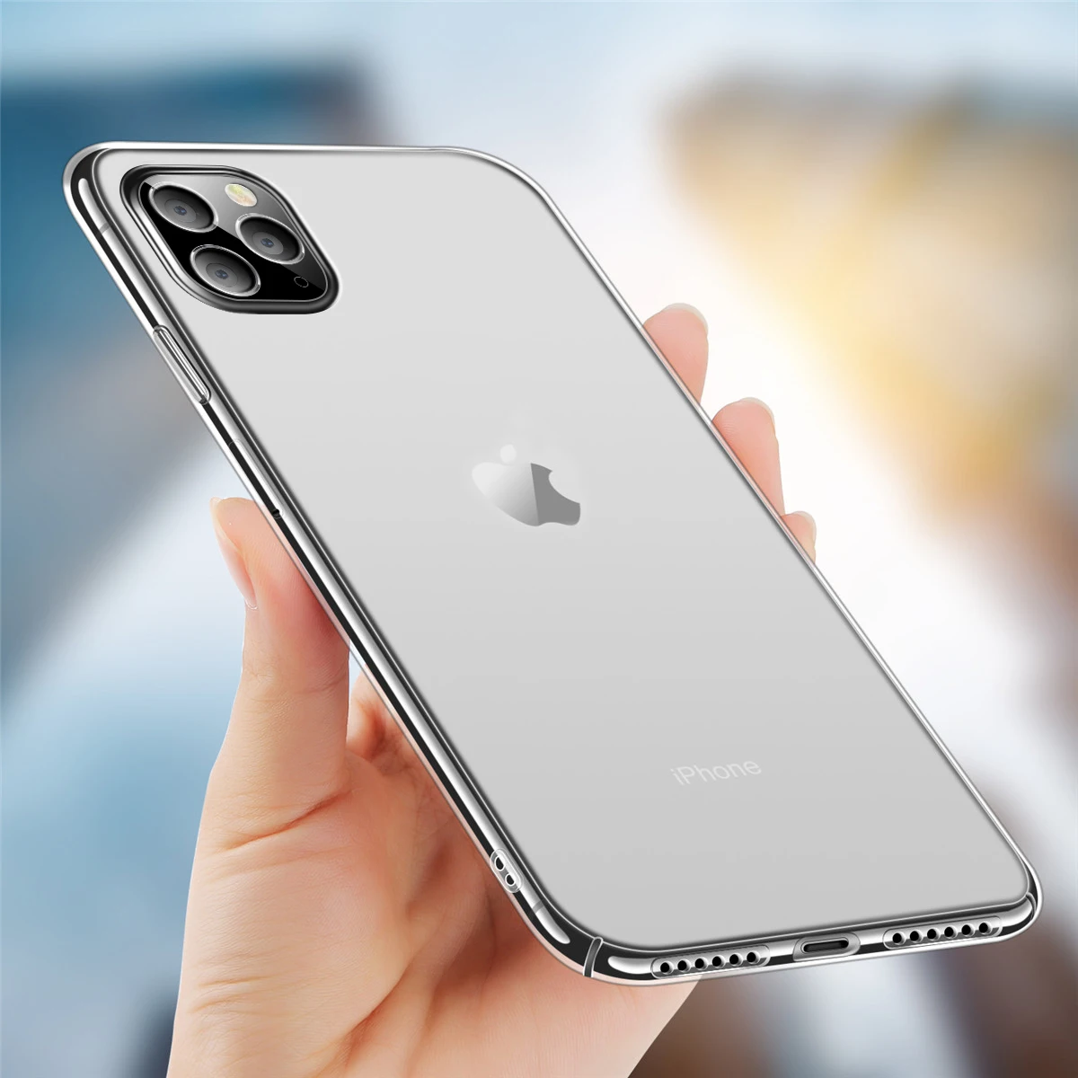 KJOEW прозрачный пластиковый твердый PC чехол для телефона для iPhone 11 Pro Max X XR XS Max 7 8 6 6s Plus прозрачный Ультратонкий чехол-накладка - Цвет: Transparent