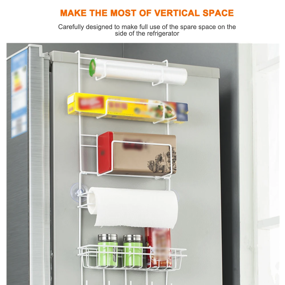 5 Layer Kitchen Side Shelf Rack Sidewall Multipurpose Shelf Crack Storage Rack Multi-Layer Holder Refrigerator Fridge