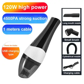 

Portable Car Vacuum Cleaner High Power Corded Handheld Vacuum 120W USB Cordless Wet&Dry Use Car Accessories Vacuum Cleaner Pet
